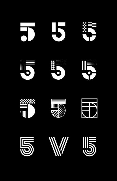 Pin By Sam Brown On 5 Numbers Typography Typography Design