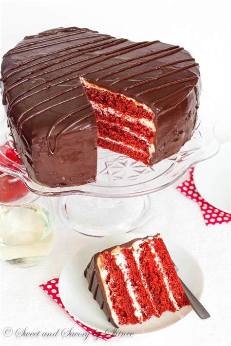 Prepare the red velvet cake: Super Tall Red Velvet Layer Cake ~Sweet & Savory