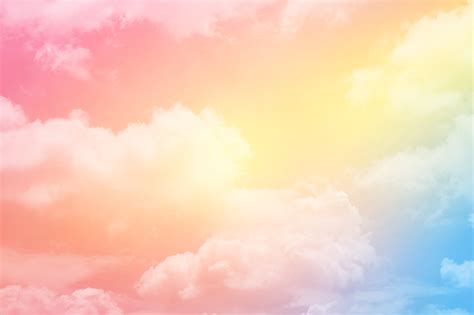 Fantasy Soft Cloud With Pastel Gradient Color Nature Abstract