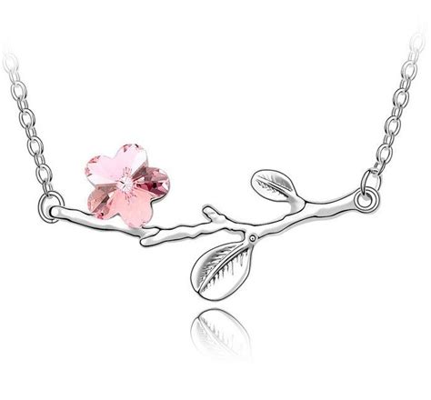 Light Rose Sakura Necklace By Couleurs Womens Jewelry Necklace