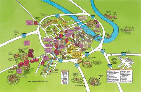 Sightseeing Nashville Tourist Map Best Tourist Places In The World