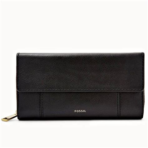 Fossil Jori Rfid Black Leather Women Clutch Wallet Swl3009001 Clutch