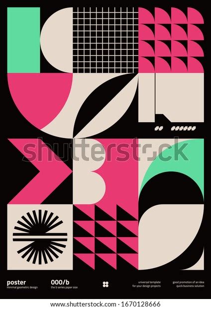 Postmodern Graphic Design A4 Size Vector Stock Vector Royalty Free