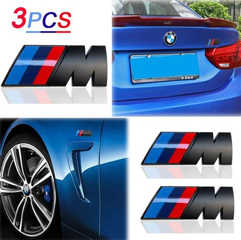 4 X Bmw M Sport M3 M5 M6 Seat Badges Car Stickers Decals Vinyl Emblems