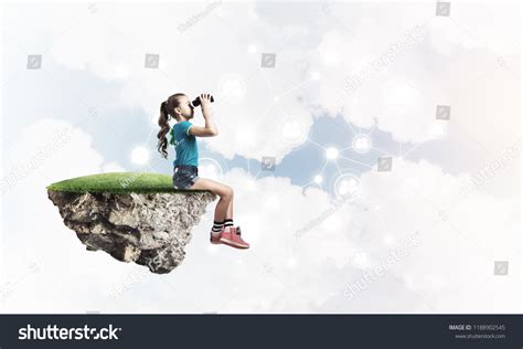 Cute Smiling Girl On Floating Island Stock Photo 1188902545 Shutterstock