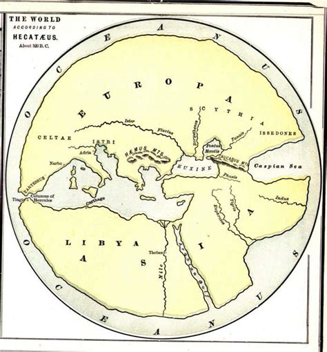 Anaximanders Map Which Includes North Africa Asia And Europe