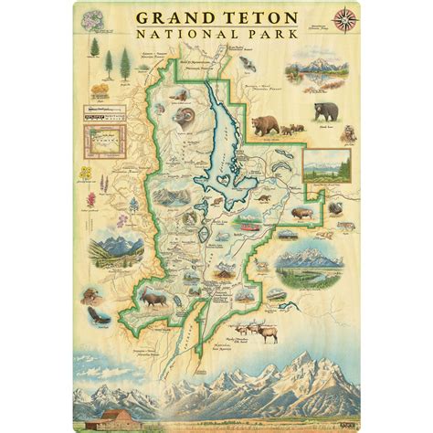 Tetons Sign Grand Teton National Park Map Xplorer Maps