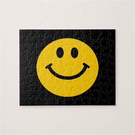 Yellow Smiley Face Jigsaw Puzzle Zazzle