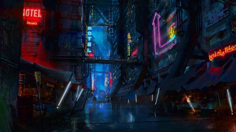 X Sci Fi Cyberpunk City K Wallpaper Hd Fantasy K Wallpapers