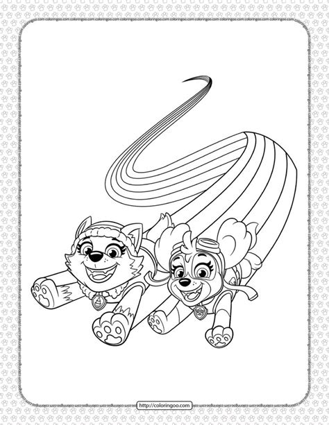 List Of Paw Patrol Skye And Everest Coloring Pages Ideas