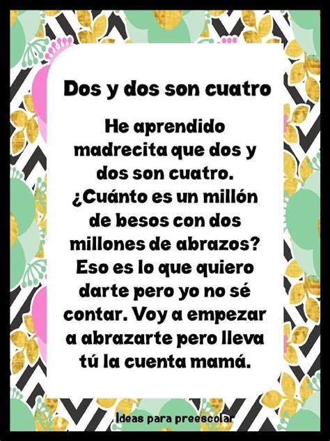 Fichas De Primaria Poesías Día De La Madre