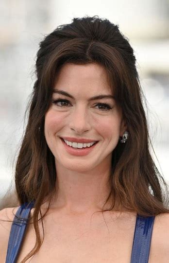 Anne Hathaway Half Up Half Down Hairstyle 75th Annual Cannes Film