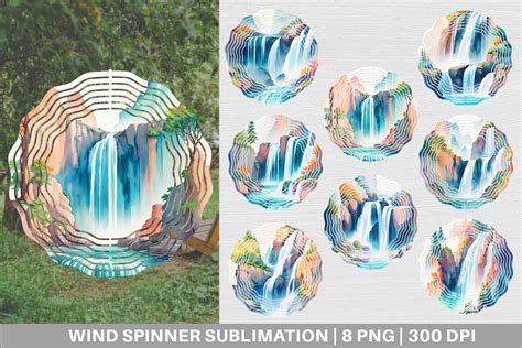 Wind Spinner Waterfalls And Rivers Lands Graphic By Artnoy · Creative