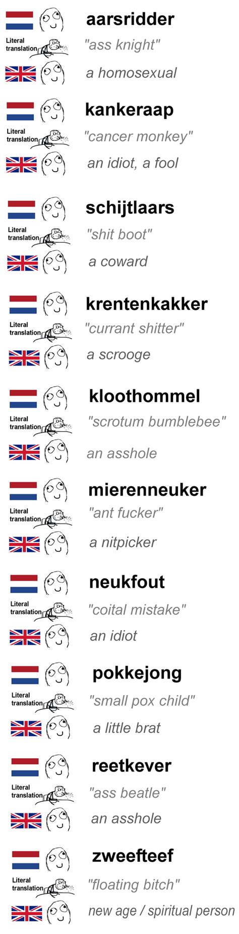 Dutch Swear Words Are Bizarre 9gag