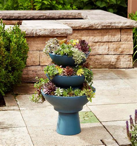 How To Make A Succulent Tower Planter Better Homes And Gardens