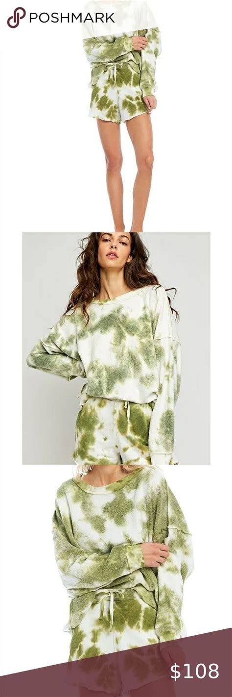 Free People Kelly Tie Dye Washed Set In Army Combo Medium Fashion Clothes Design Tie Dye
