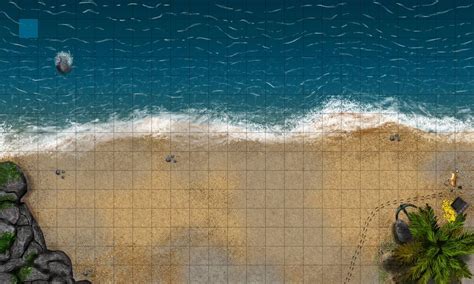 BEACH BATTLEMAP GRID X By ArtsbyJapao Dungeon Maps Fantasy Map Maker Pathfinder Maps