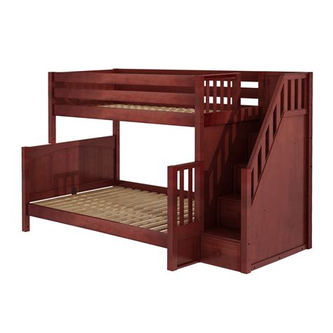 Twin Over Full Medium Bunk Bed With Stairs Bunk Beds Full Bunk Beds Twin Over Full Bunk Bed