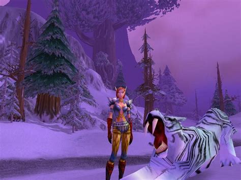 First Toon Ever World Of Warcraft Hunter Daraugh With The White Tiger