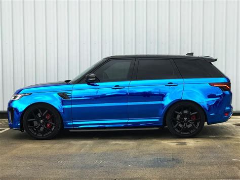 Range Rover Svr Blue Mirror Chrome Personal Wrapping Project