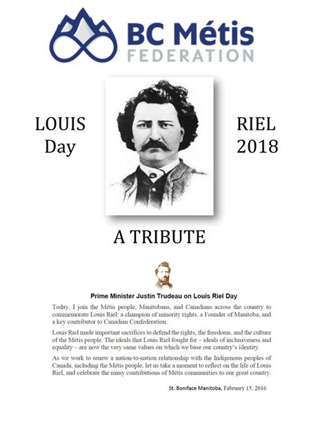 Louis Riel Day 2018 Bc Métis Federation