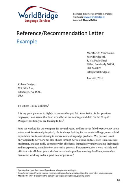 43 Personal Character Reference Letter Of Recommendation Template Pics