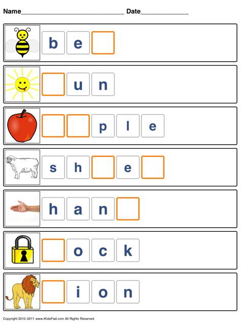 Spelling bee puzzle is a fascinating puzzle game. Free Printable Kids word completion games | Letter games ...
