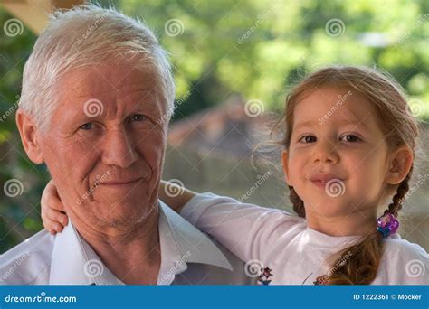 Generations Grandpa And Girl Stock Image Image Of Expression