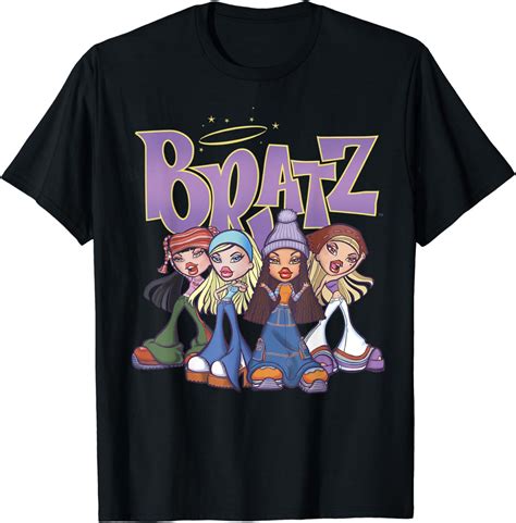 Bratz Original Four Group Shot Logo T Shirt Clothing