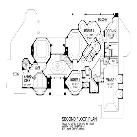 5 Bedrooms And 65 Baths Plan 9452