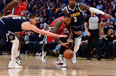 The denver nuggets and the portland trailblazers game three of their second round nba playoff series at the moda center in portland. Denver Nuggets vs. Portland Trail Blazers - 8/6/20 NBA ...