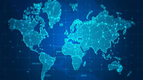 Download Alluring Blue World Map Background