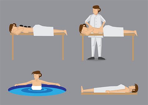 Stone Massage Drawing Illustrations Royalty Free Vector Graphics