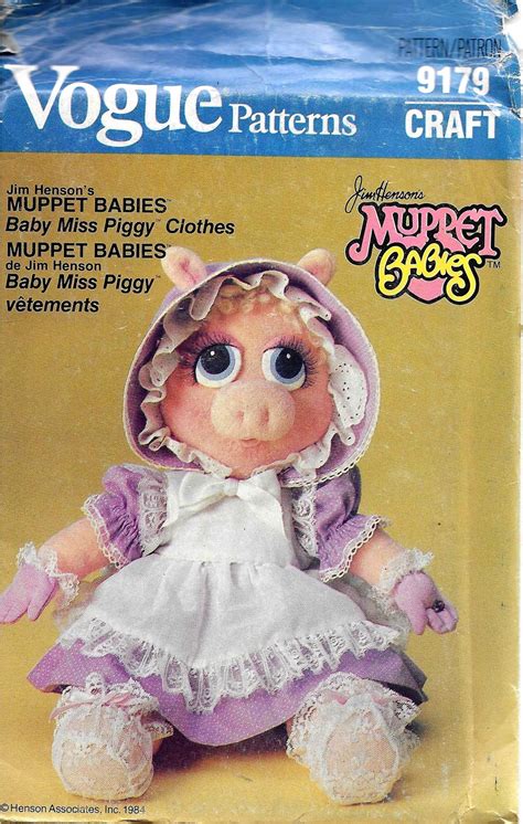 Vintage Vogue 9179 Jim Hensons Muppet Babies Miss Piggy Etsy