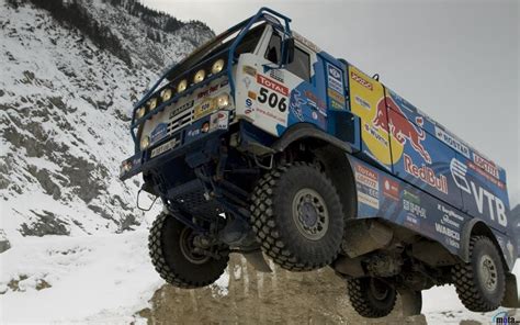 Red Bull Dakar Rally Russian Kamaz Race Truck Desert Racing