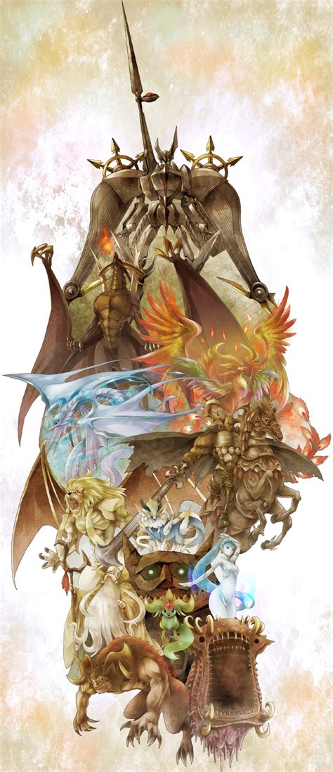 Carbuncle Shiva Bahamut Ifrit Leviathan And More Final Fantasy