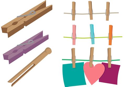 Clothespin Vector Set Download Free Vector Art Stock Graphics And Images