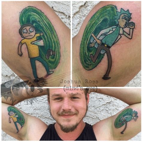 Rick And Morty Tattoo By Joshua Ross At Minds Eye Tattoo In Emmaus Pa