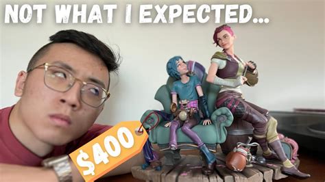 Riot Arcane Powder And Vi Statue Unboxingreview Youtube