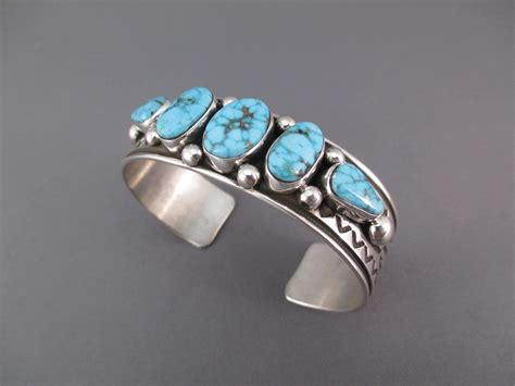 Sterling Silver Kingman Turquoise Bracelet Turquoise Cuff