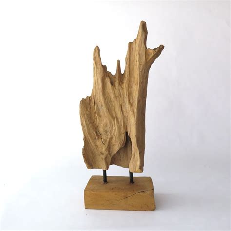 This Driftwood Is Natures Artwork Striking Teak Driftwood On A Stand