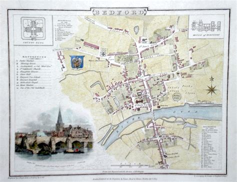 Antique Maps Of Bedfordshire