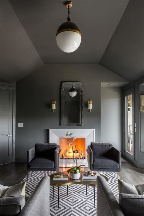 Grey Brick Wallpaper Living Room Ideas Fireplace Mantels Bodegawasudo