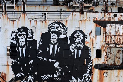 All Sizes Banksy Monkey With Headphones Graffiti Street Wall Art Poster