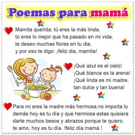 Letritas Infantiles Poesias Día De La Madre