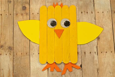 Kid Friendly Popsicle Stick Spring Chicks Tutorial Factory Direct