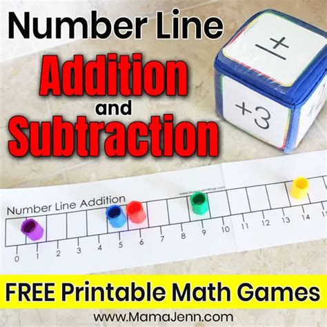 Number Line Addition And Subtraction Math Games Free Printables