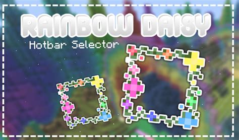 Rainbow Daisy Hotbar Selector Fixed Minecraft Texture Pack