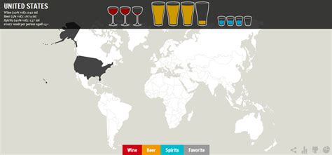A Map Detailing The Worlds Alcoholic Preferences And Consumption By
