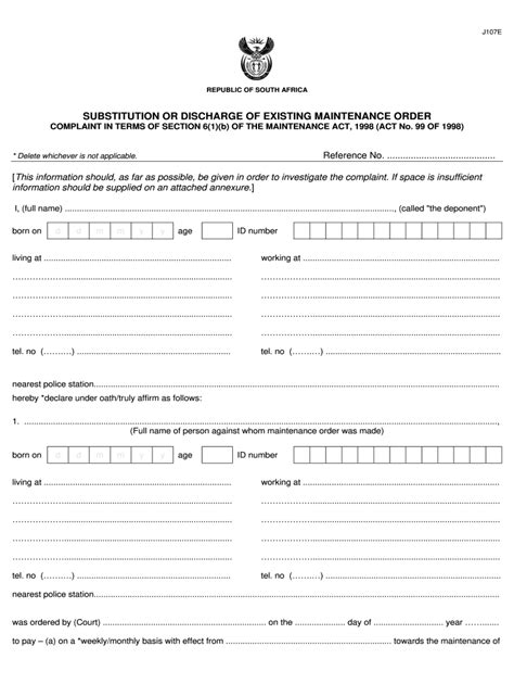 South African Divorce Papers Pdf Download Fill Online Printable